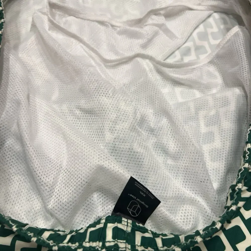 Original Use 7” Swim Trunks Geo Print Green Men’s XXL